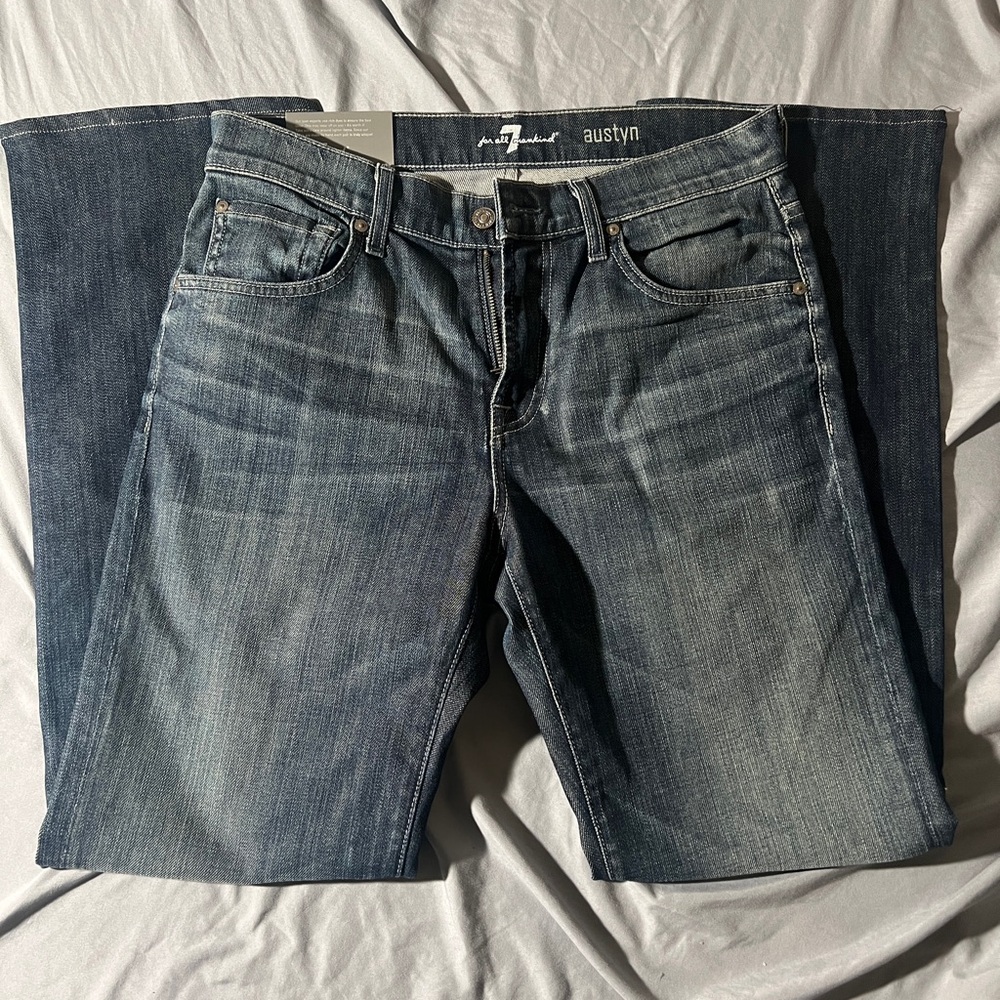 7 For All Mankind Relaxed Fit Dark Wash Jeans
